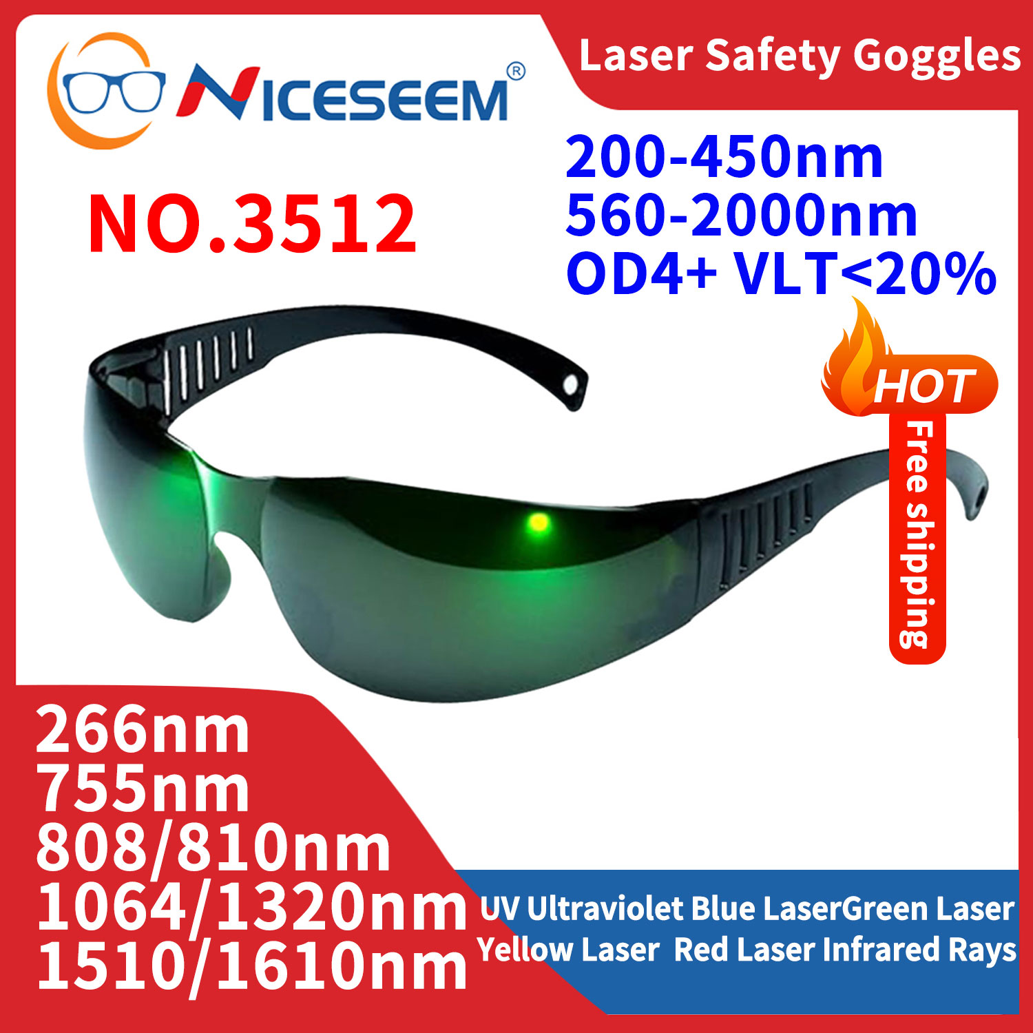 Fpv Goggles - แว่นตาป้องกันรังสี UV IR IPL ผม FPV