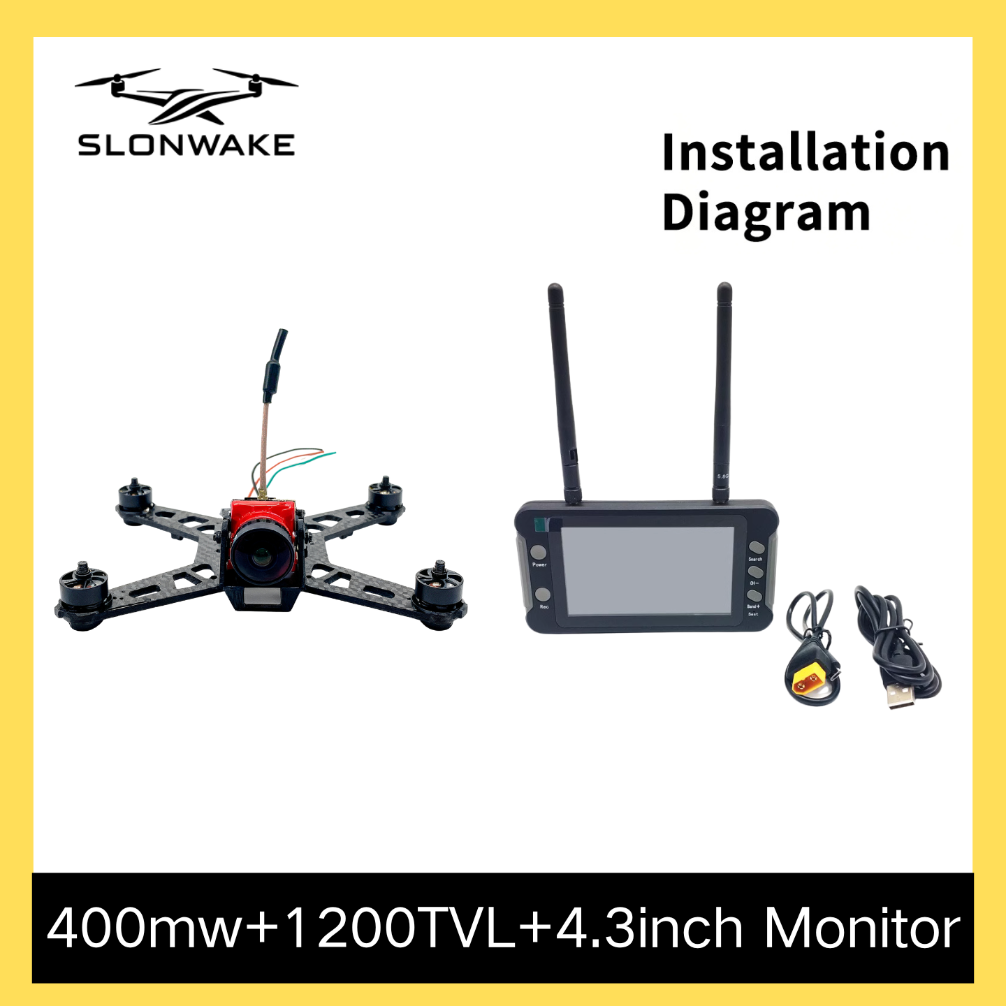 จอภาพ FPV 5.8G พร้อม DVR จอ LC - Rc Transmitter บทวิจารณ์และราคา