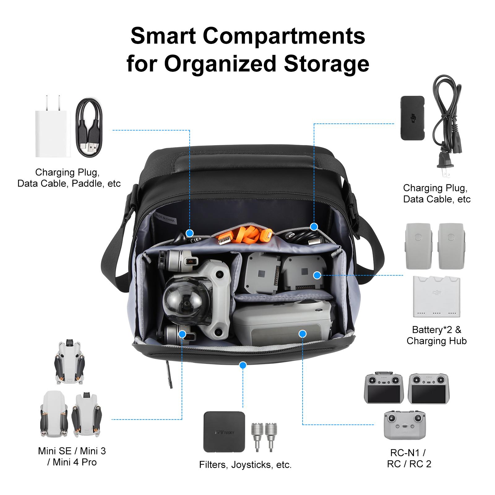PULUZ กระเป๋าเก็บโดรนผ้า PU กร - Dji Drone บทวิจารณ์และราคา