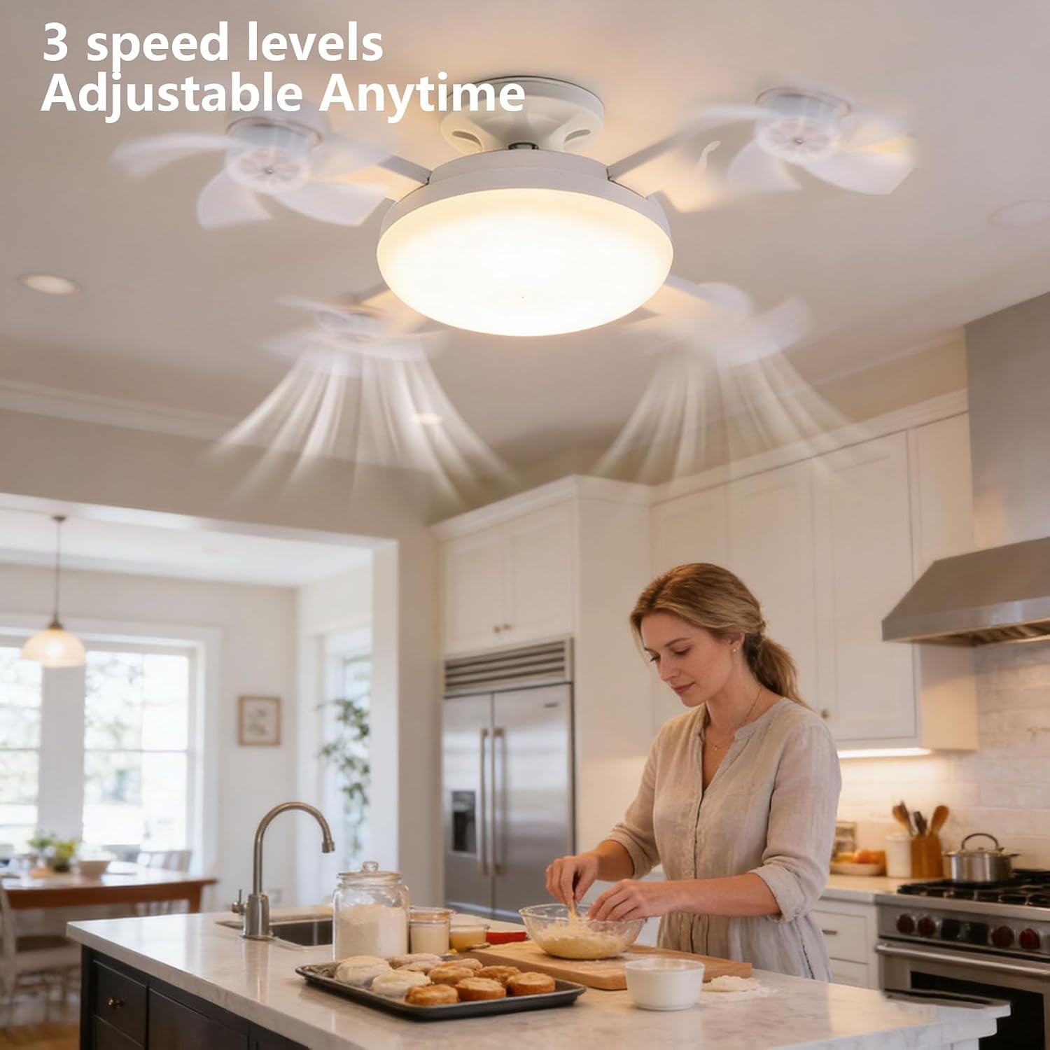 พัดลมเพดานดีไซน์โดรน 4 หัว พร้ - Drone บทวิจารณ์และราคา